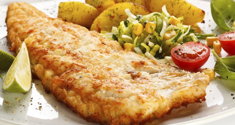 Fried fish and vegetables