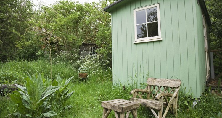 Stake down a shed for maximum wind protection.