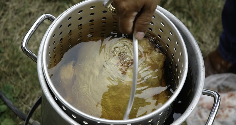 Deep frying a turkey