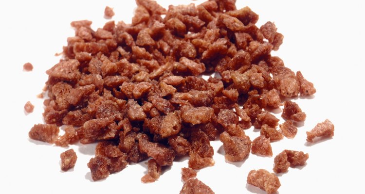 bacon bits cut out on white