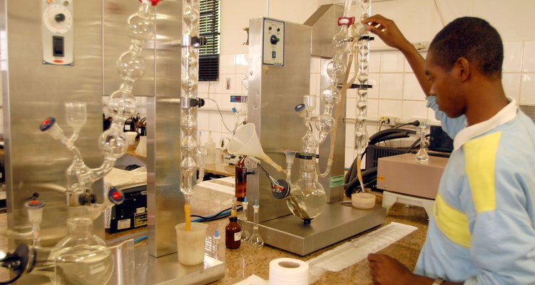 Distilling is done in distillation columns.