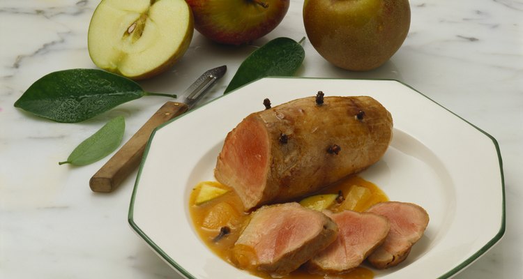 Larded Fillet of Pork with Apple Sauce