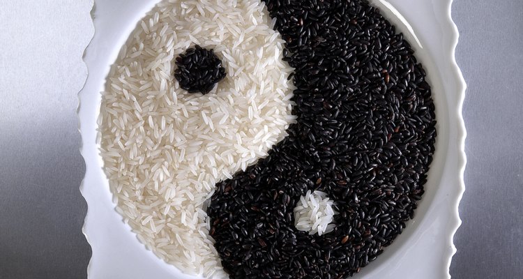 Yin Yang Symbol Made By Rice,Concept
