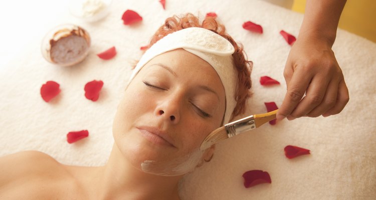 woman getting a facial treatment