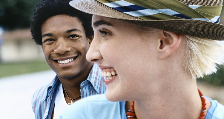 Cool Twentysomething Man and Woman, Close-up of Woman Wearing a Trilby Hat