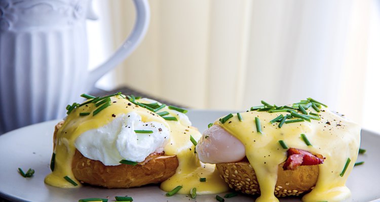 Eggs Benedict and delicious buttery hollandaise sauce