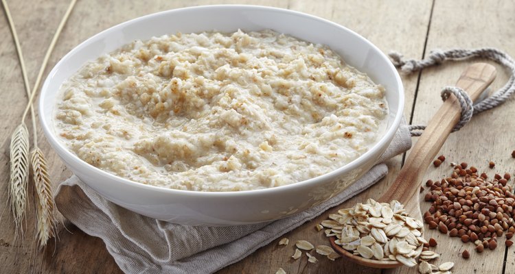 Bowl of various flakes porridge