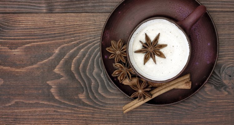 Herbal chai tea with milk