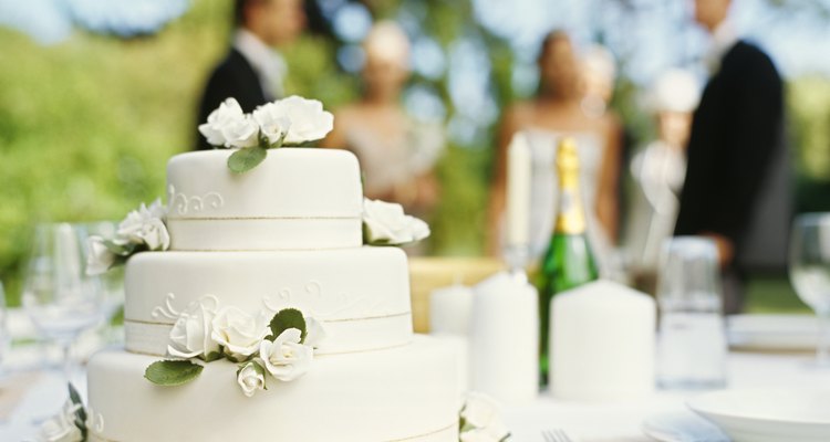 close-up of a wedding cake