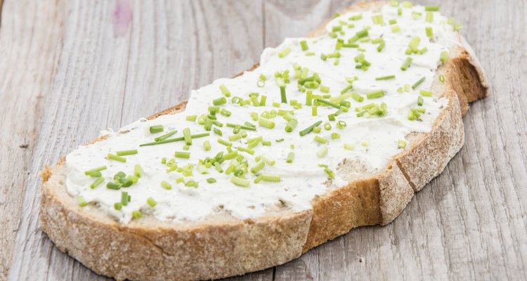 Creme Cheese on a slice of Bread