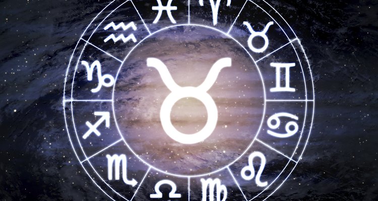 Taurus - horoscope circle on beautiful space background