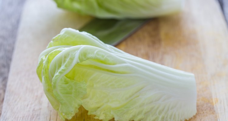 lettuce on kitchen board.