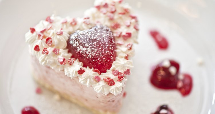 heart-shaped valentine cake