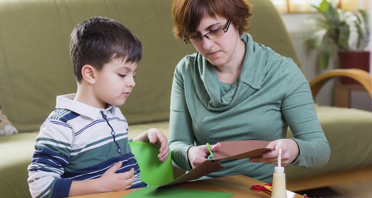 Boy doing homework