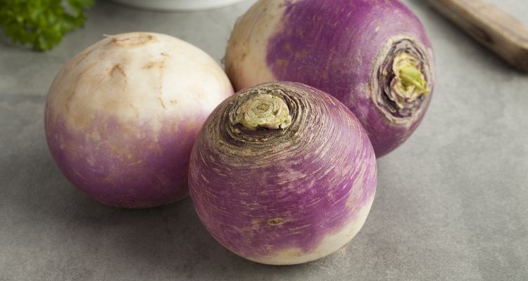 Fresh white turnips
