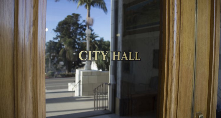 Southern California City Hall Exterior and Stairs