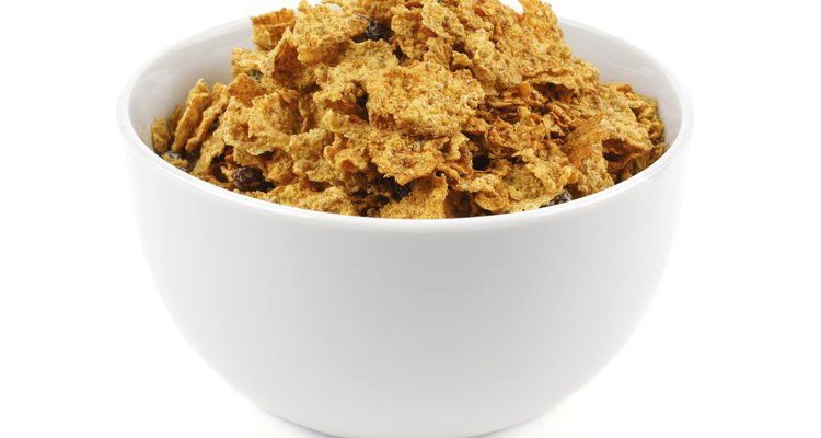 Bowl of bran flake cereal