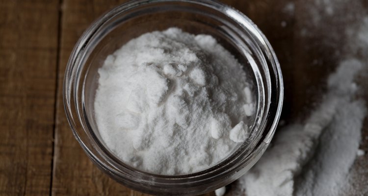 Baking soda, Sodium bicarbonate on wooden table