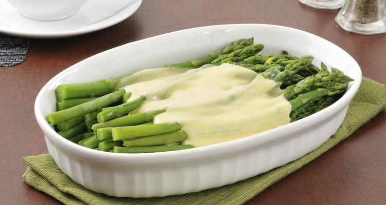Fresh cooked asparagus