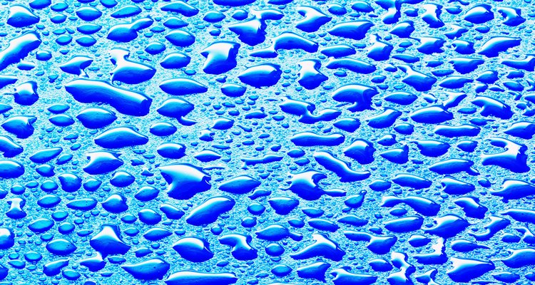 Vapor condensado en un vidrio.