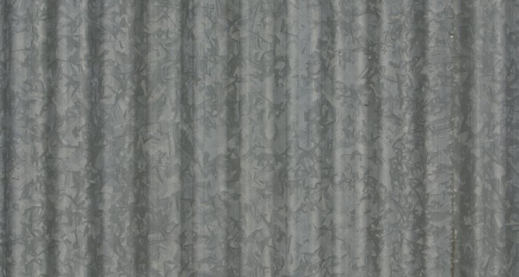 Corrugated steel sheets are often used for roofing.