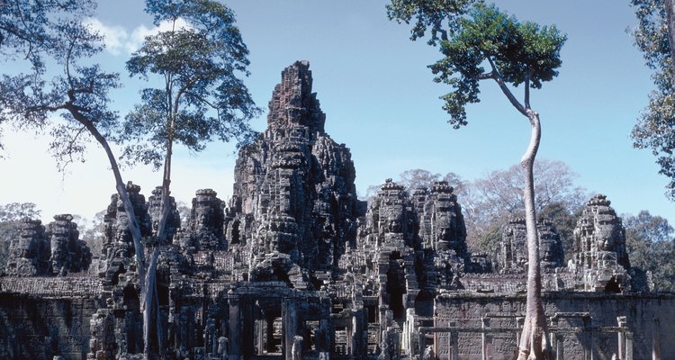 O monumento de arenito Ankhor Wat, na Tailândia