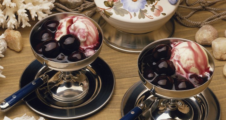 Cherries jubilee is often served with ice cream.