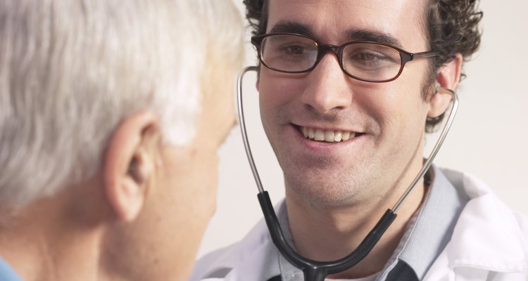 Doctor with patient