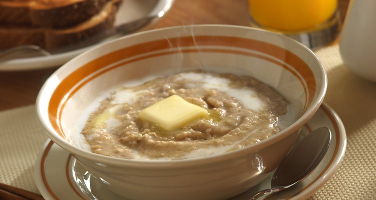 Oatmeal, toast and orange juice