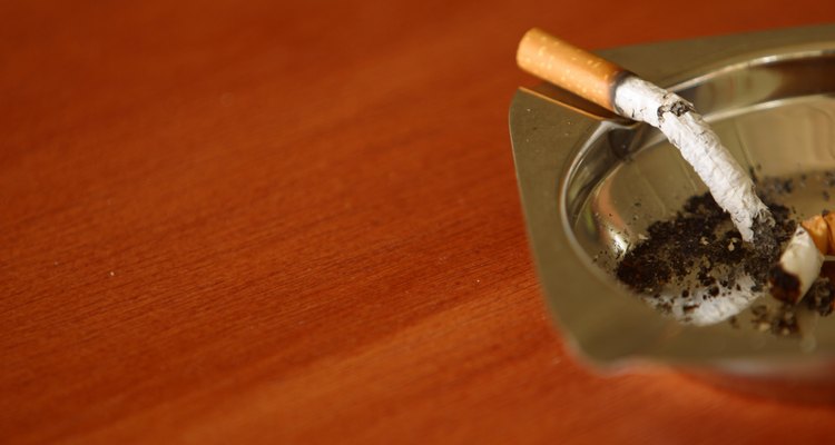 Baking soda in the bottom of ashtrays helps to eliminate stale smoke smells from a room.