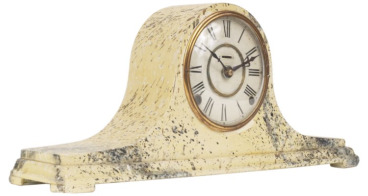 Mechanical mantel clocks require timing adjustments.