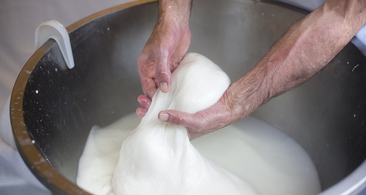 Making mozzarella cheese