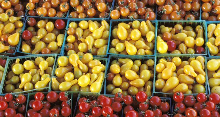 Tomatoes Pear and Red Vine-Ripened