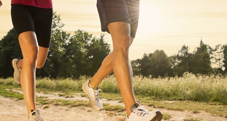 Young Couple Jogging in Park