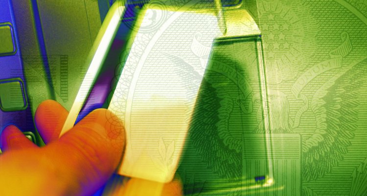 Data is encoded on a card's magnetic stripe to connect it with a computer.