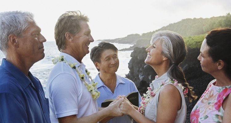 Couple Being Married on Beach