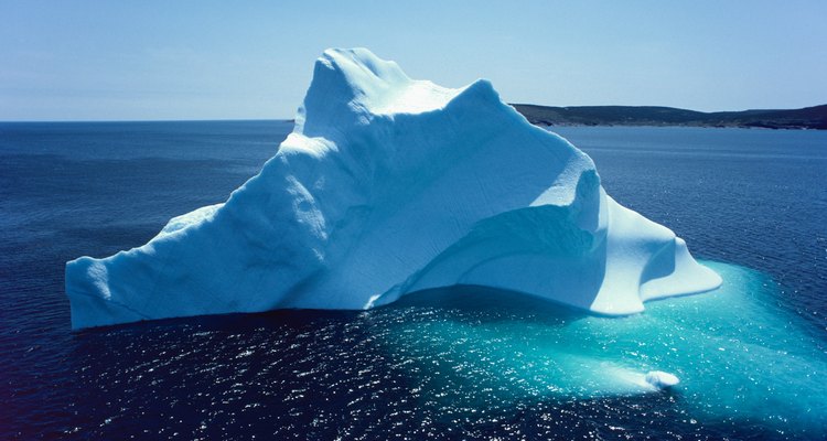 Only one-seventh to one-tenth of an iceberg's mass appears above the surface of the ocean.