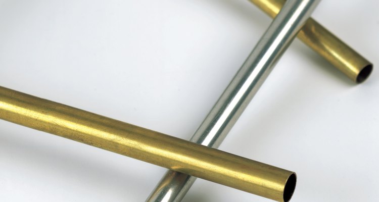 Give your plastic pipe a metal finish.
