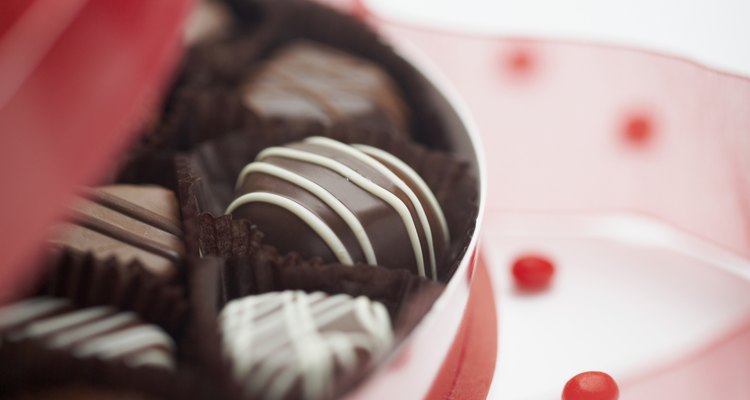 Caja de chocolates para el día de San Valentín.