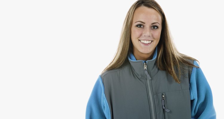 Woman in a fleece jacket