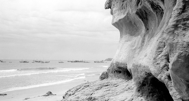 Cliffs erode over time and the presence of groundwater speeds up the process.