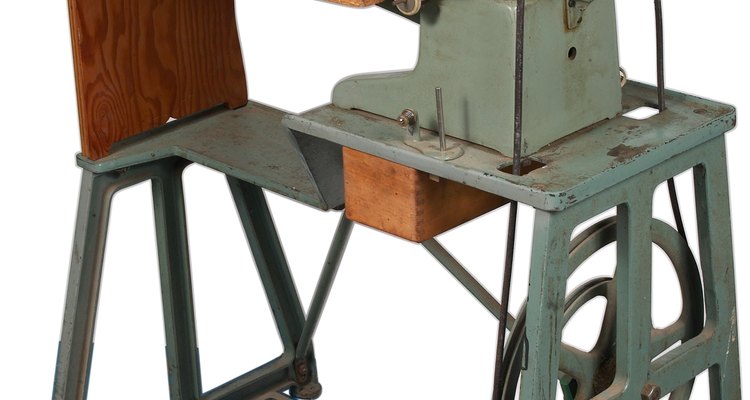 A treadle sewing machine similar to the Singer 201K.