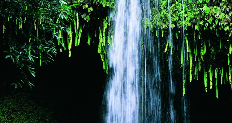 Una cascada en la costa Hana establece el ánimo.