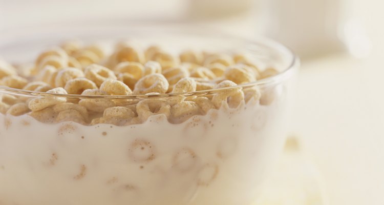 Bowl of Breakfast Cereals and Milk, Still Life