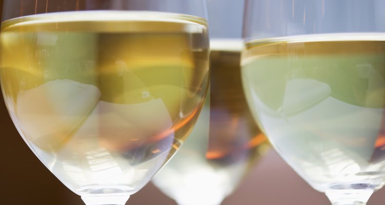 Glasses of white wine