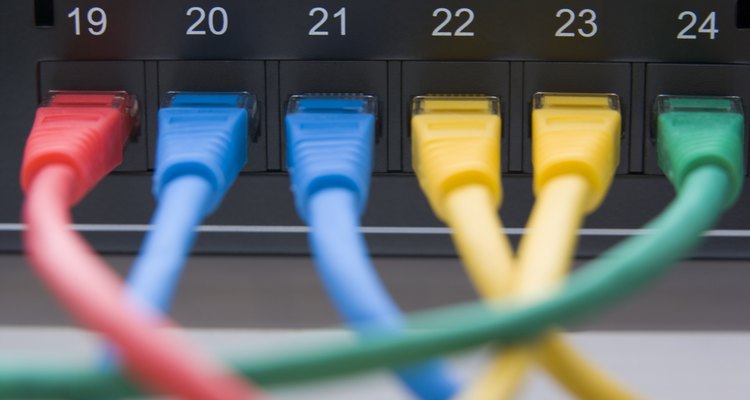 Devices on a network use hubs and switches as links to communicate with each other.
