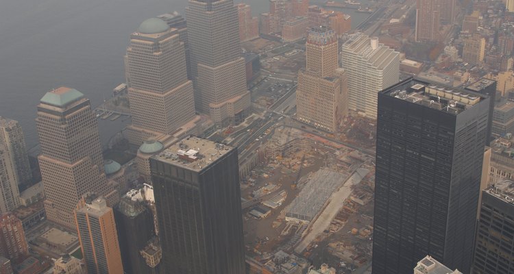 Photochemical smog forms above large cities such as New York.