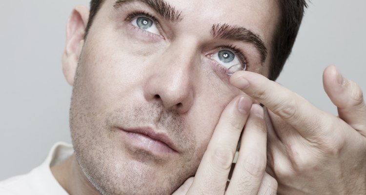 A poor fitting contact lens can badly damage the eye.