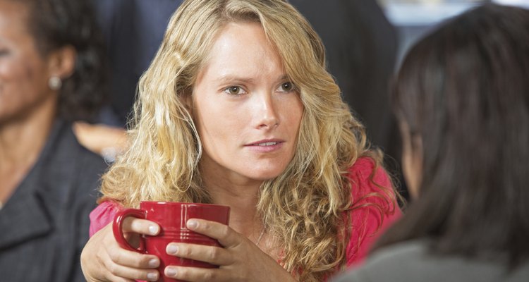 Concerned Woman in Cafe