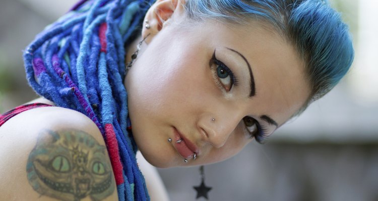 Portrait of pierced teen girl